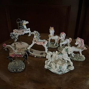 Assorted horse figurines
